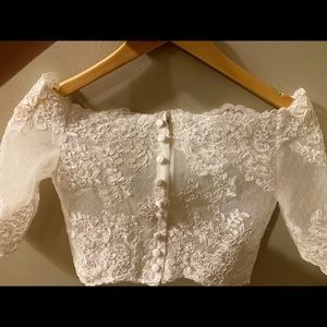 Tops - Ivory lace Wedding dress topper Tops - Ivory lace Wedding dress topper